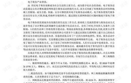 电子商务专业个人计划书